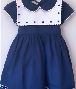 Vestido Azul Marinho com Gola Removvel