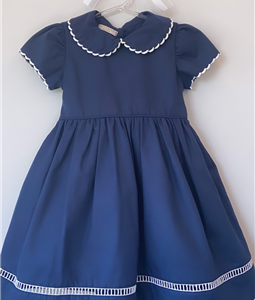 Vestido Azul Marinho com Gola Removvel