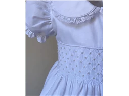 Vestido Branco com Prolas e Guipir