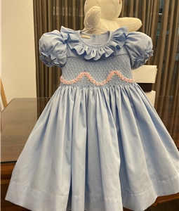 Vestido Exclusive Ricamente Bordado Azul