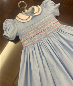 Vestido Exclusive Ricamente Bordado Azul