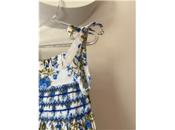 Vestido Floral Azul com Alcinha