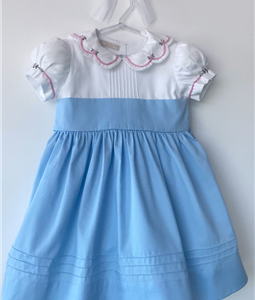 Vestido Gola Nuvem Azul