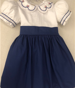 Vestido Gola Nuvem Azul Marinho