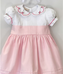 Vestido Gola Nuvem Rosa