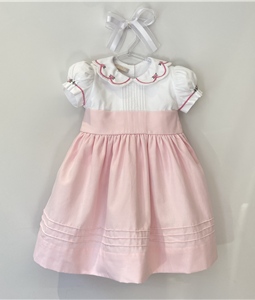Vestido Gola Nuvem Rosa