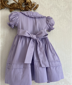 Vestido Lavanda Casinha de Abelha Pala e na Manga e botes