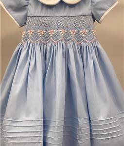 Vestido Luxo Azul detalhe na Barra