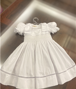 Vestido Luxo Laos, Prolas e Manga bufante com Renda