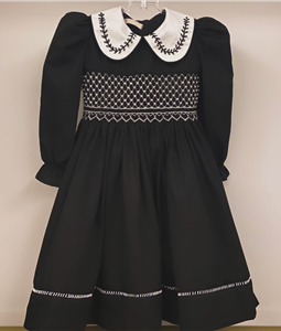 Vestido Luxo Preto Manga Longa Ricamente Bordado