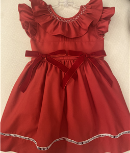 Vestido Vermelho Laos e Babados