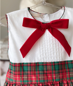Vestido Xadrez Lao Vermelho Removvel