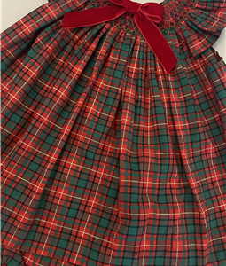 Vestido xadrez tipo batinha com lao